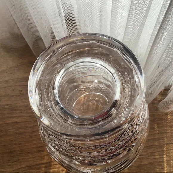 VINTAGE WATERFORD CRYSTAL VASE LARGE HOURGLASS PRE 1990 GREAT GIFT!